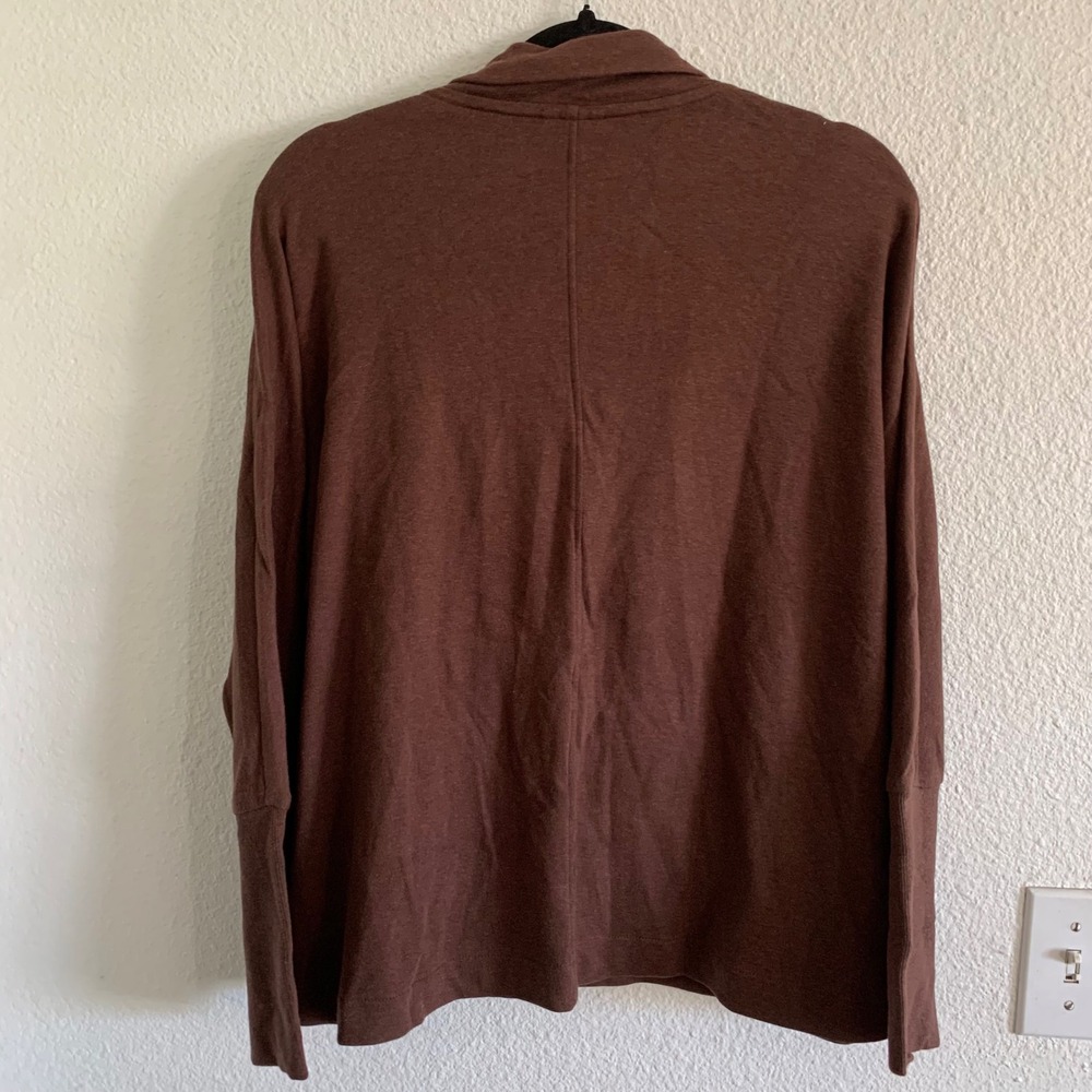 Pact Womens Brown‎ Organic Cotton Blazer Cardigan Sweater Size S Notched Lapel - Picture 3 of 5